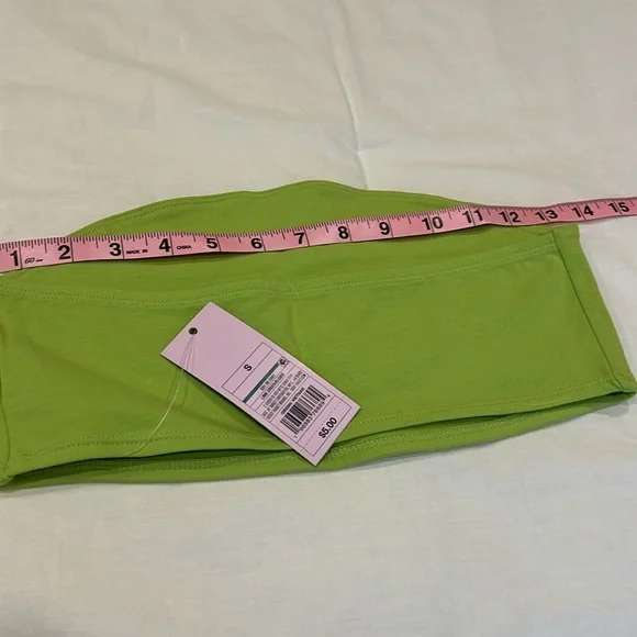 NWT bundle of 2 Small green tops. Bright green Tank top and lime green b… - Picture 6 of 6